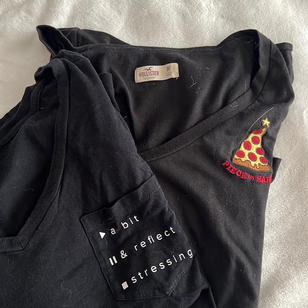 Two black tees from hollister and forever21